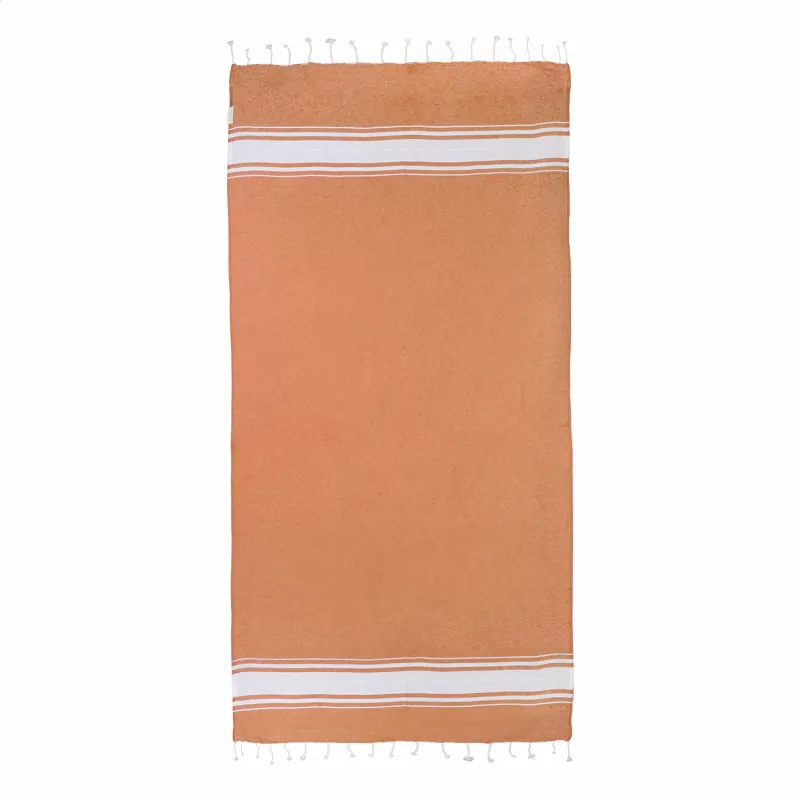 Cancun ręcznik plażowy z recyklingowanej bawełny - pomarańcz (AP800607-03)