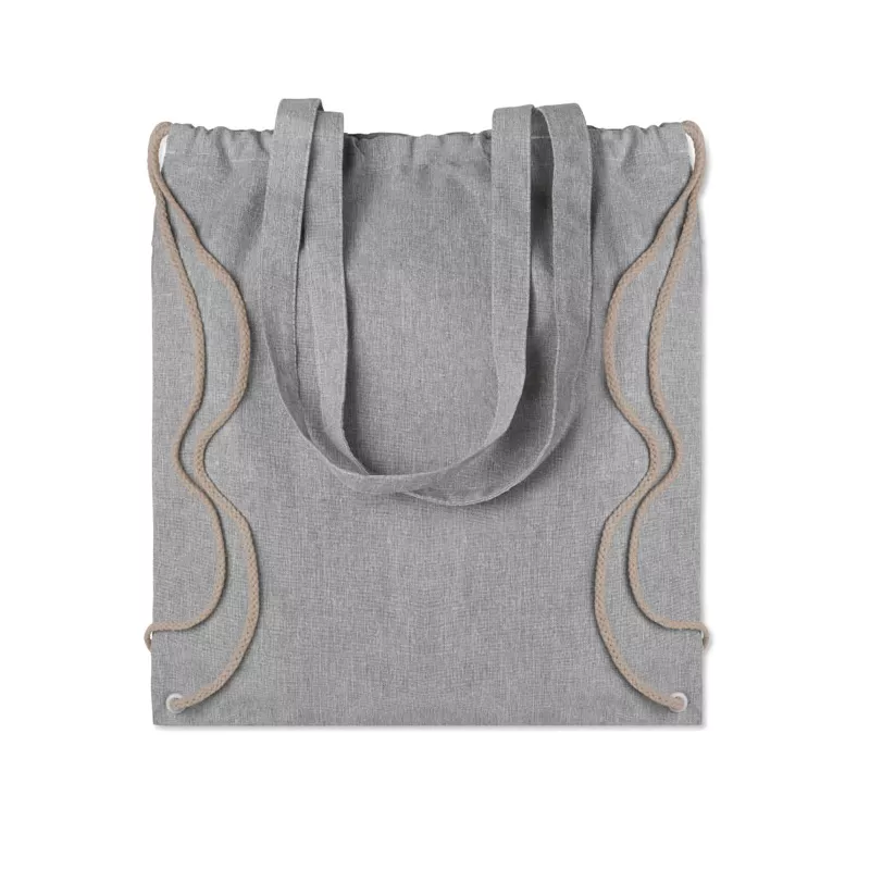 Torba ze sznurkiem z recyklingu 140 g/m² MOIRA DUO - Szary (MO9603-07)