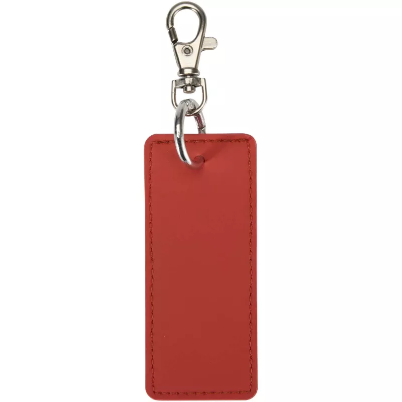 Resi Plus brelok z prostokątną zawieszką z recyklingowanego materiału z certyfikatem GRS - Brick (13014132)