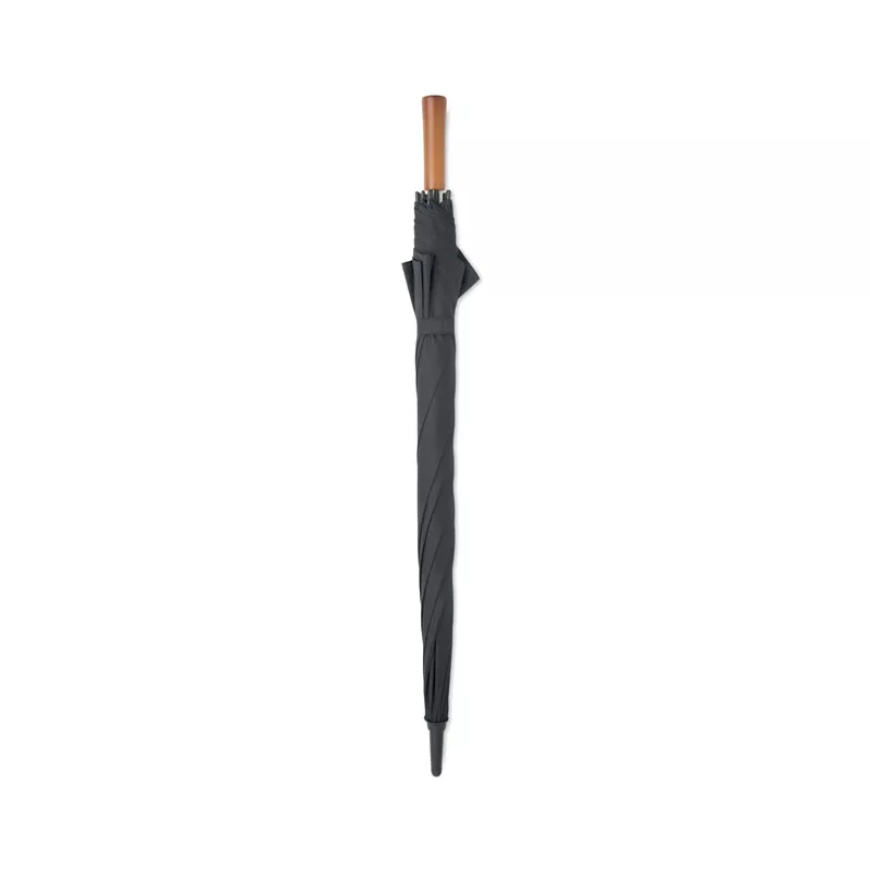 Parasol automatyczny 27" z drewnianą rączką RAYNA - Kamienny Szary (MO3220-15)