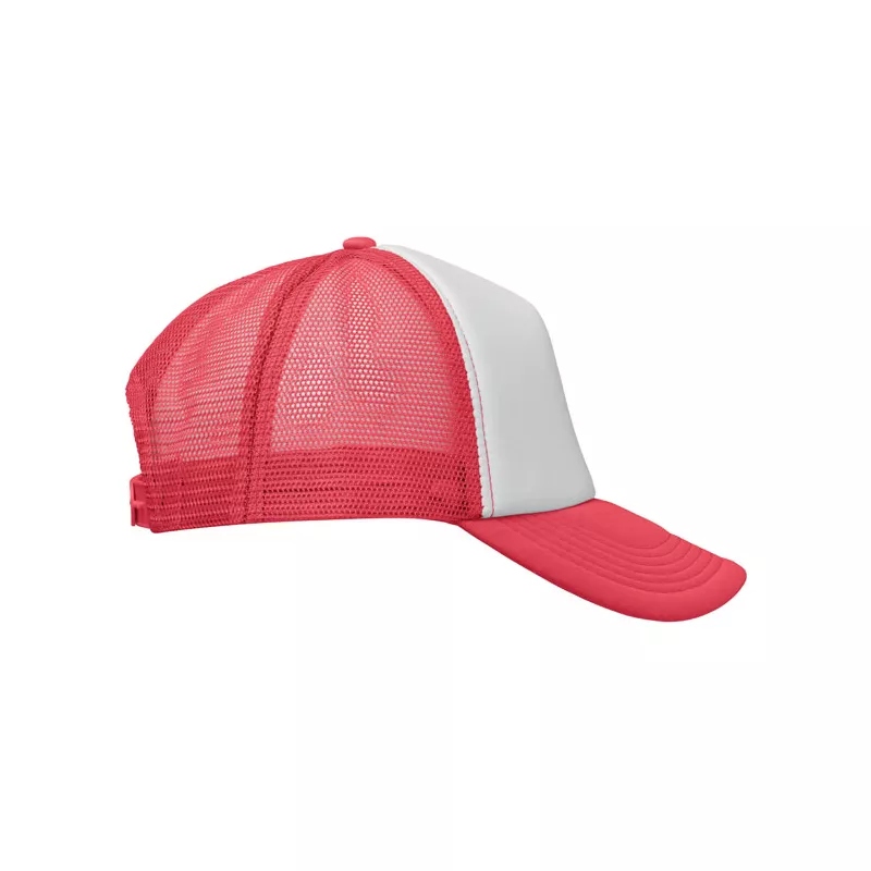 Czapka trucker 5-panelowa 150 g/m² BUBBLE - Bialy/Czerwony (MO2269-35)