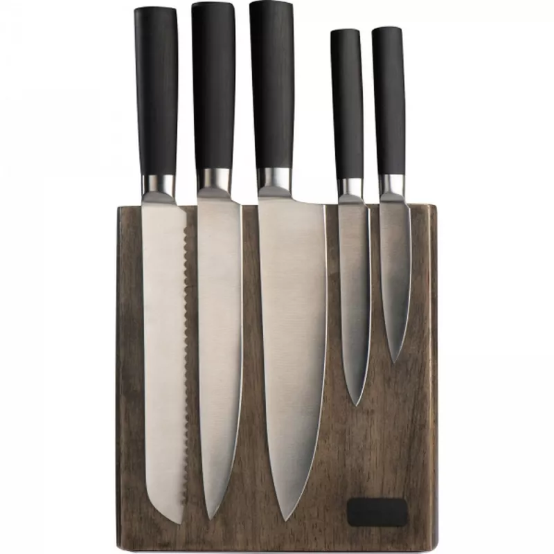 Zestaw noży kuchennych VALERIO - czarny (8079103)