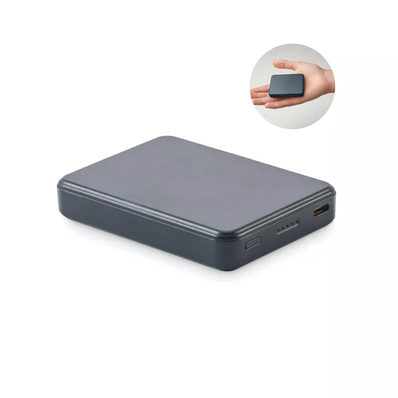 Powerbank 5000 mAh PD 20W z ABS z recyklingu KLEINPOW - Francuski Granat (MO2602-85)