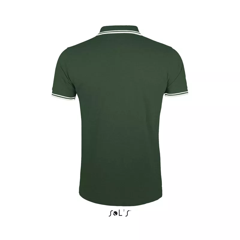 Koszulka polo męska bawełniana 200 g/m² Sol's PASADENA - Forest Green/White (S00577-FE)
