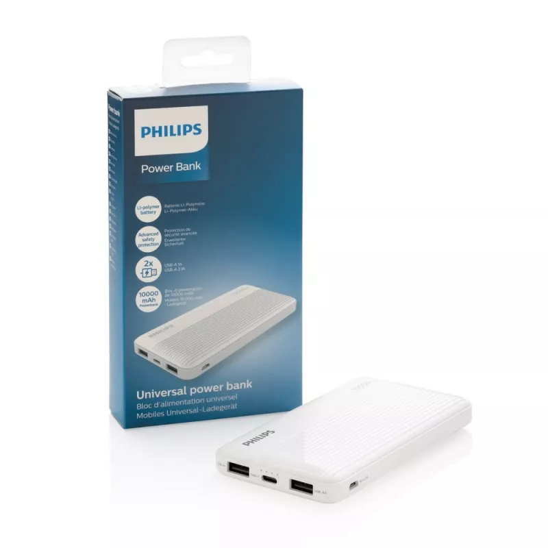 Power bank 10000 mAh Philips - biały (P322.303)
