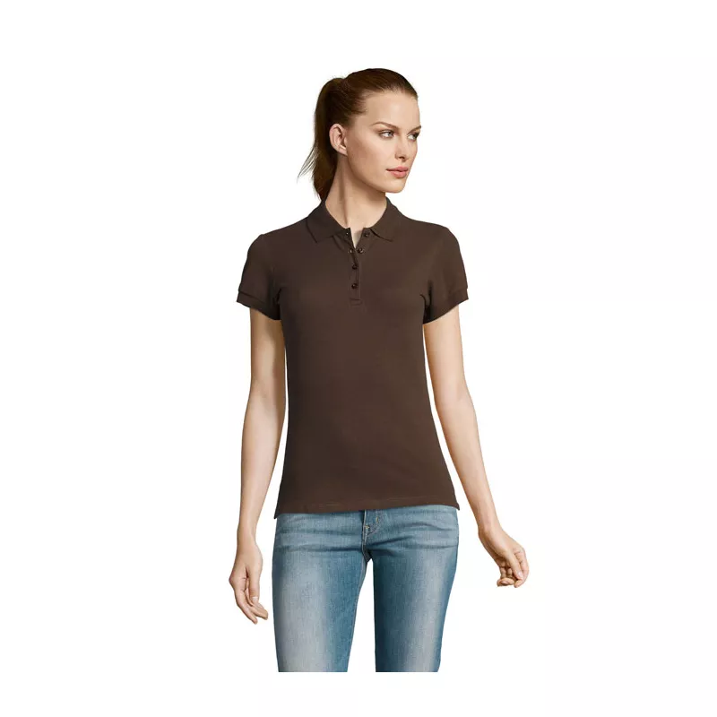 Koszulka polo damska piqué 170 g/m² Sol's PASSION - Chocolate (S11338-CH)