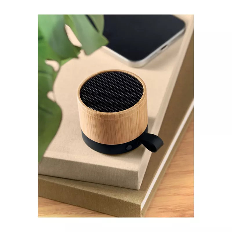 Głośnik w bambusowej obudowie 3W RECAR BAMBOO - Drewna (MO2801-40)