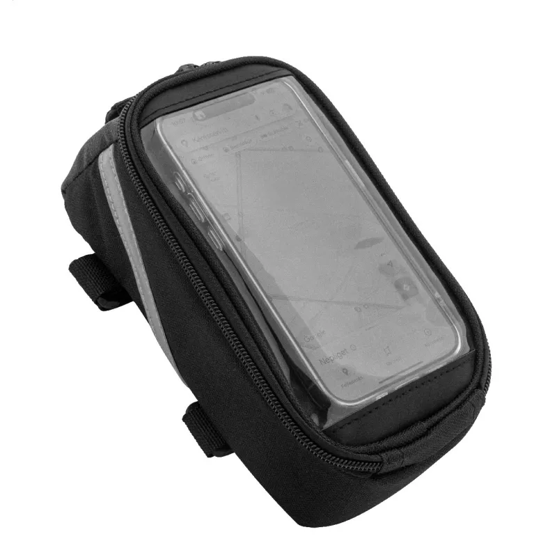 Velofon Torba na telefon komórkowy do roweru RPET - czarny (AP800048-10)