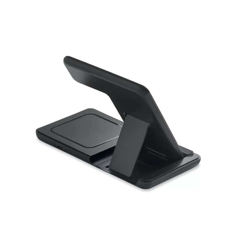Ładowarka bezprzewodowa 3 w 1 składana 15W DOCK3 - Czarny (MO3172-03)