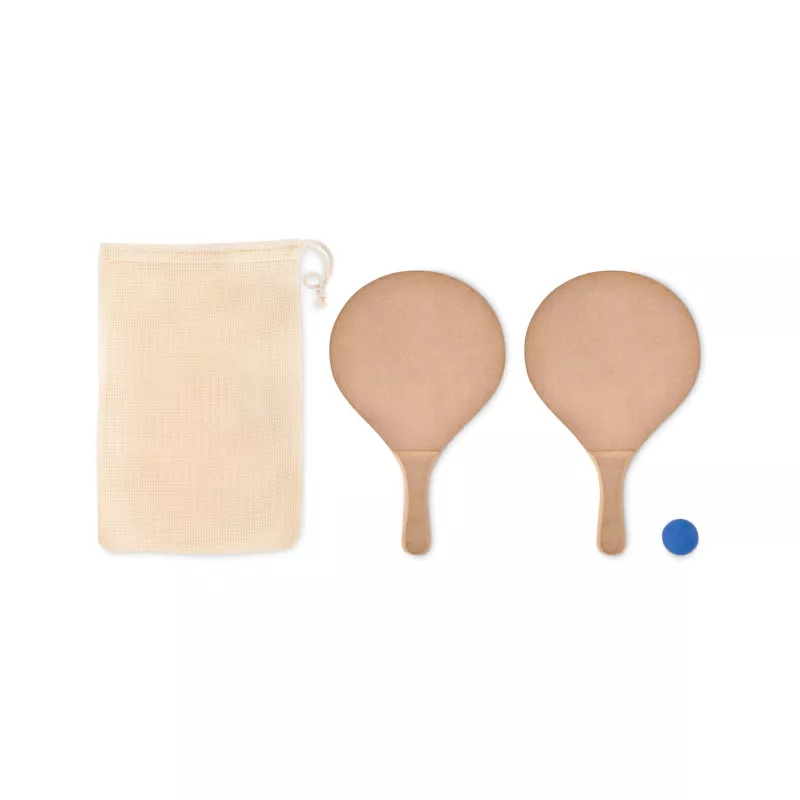Rakietki do tenisa plażowego z MDF z piłką RAQUET - Drewna (MO6829-40)