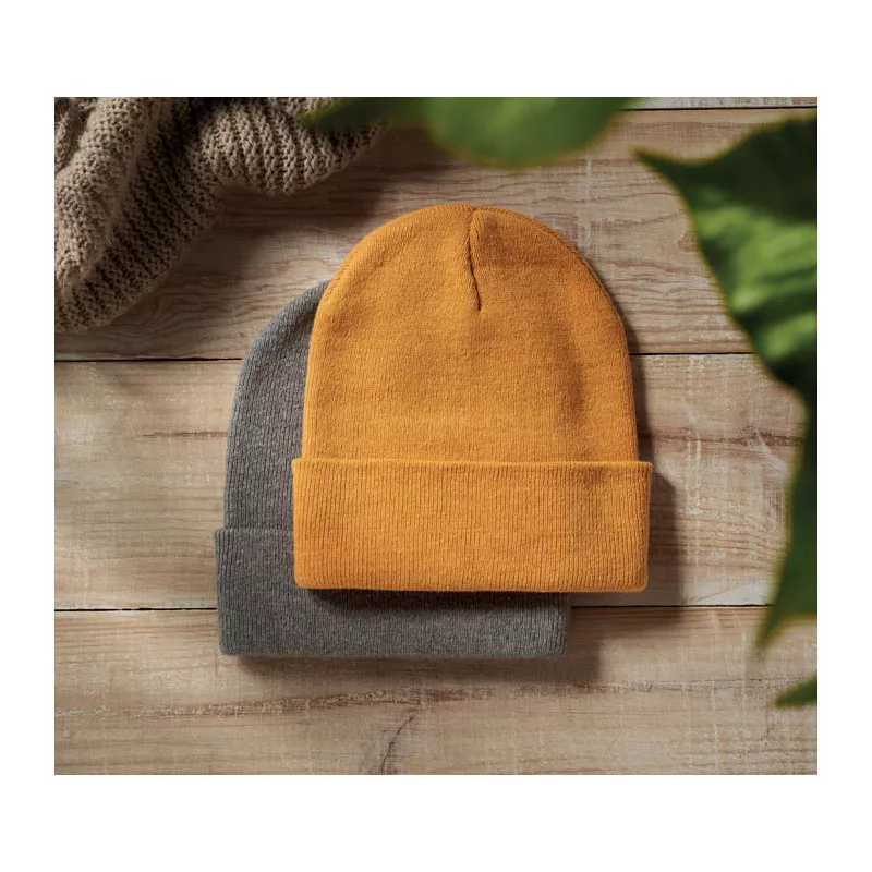 Czapka zimowa unisex z mankietem BEANIX - Zólty (MO2705-08)