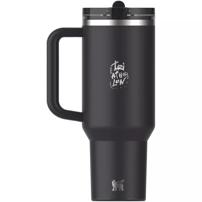 Stanley Quencher® ProTour 1180 ml termoizolowany kubek ze słomką, wykonany z recyklingowanej stali nierdzewnej  - Czarny (10097990)