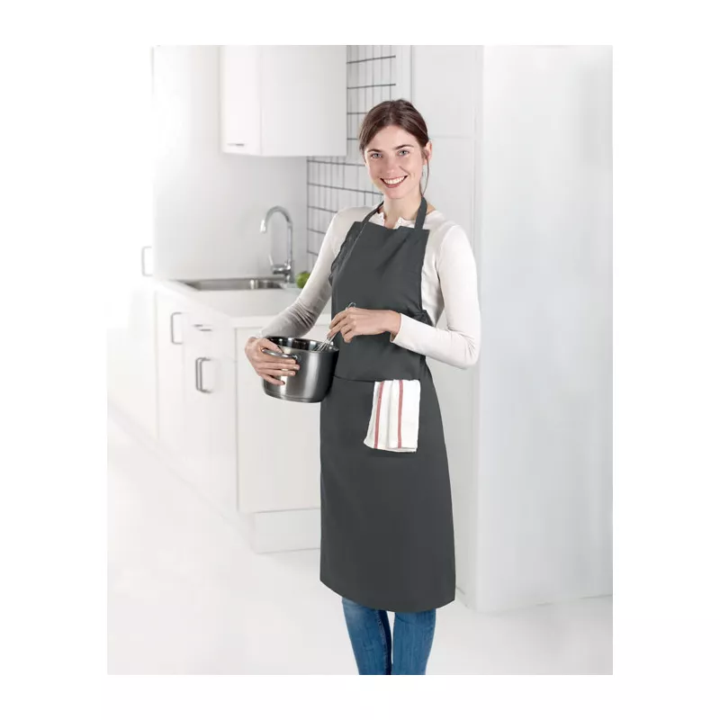 Fartuch kuchenny 190 g/m² FITTED KITAB GRANADA - Kamienny Szary (MO8441-15)