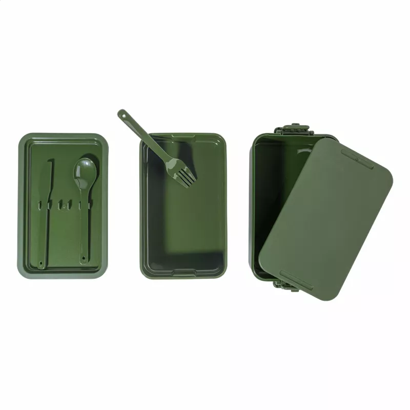 Duplox składane pudełko na lunch - zielony (AP800270-07)