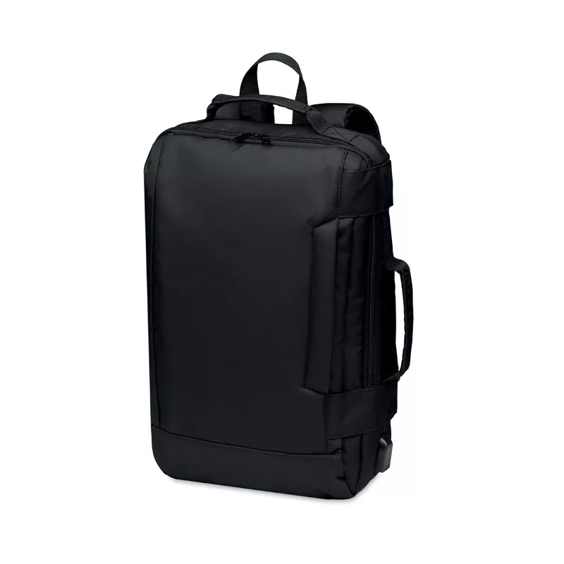 Plecak na laptop 16" z RPET z kablem USB SINGAPORE - Czarny (MO6329-03)