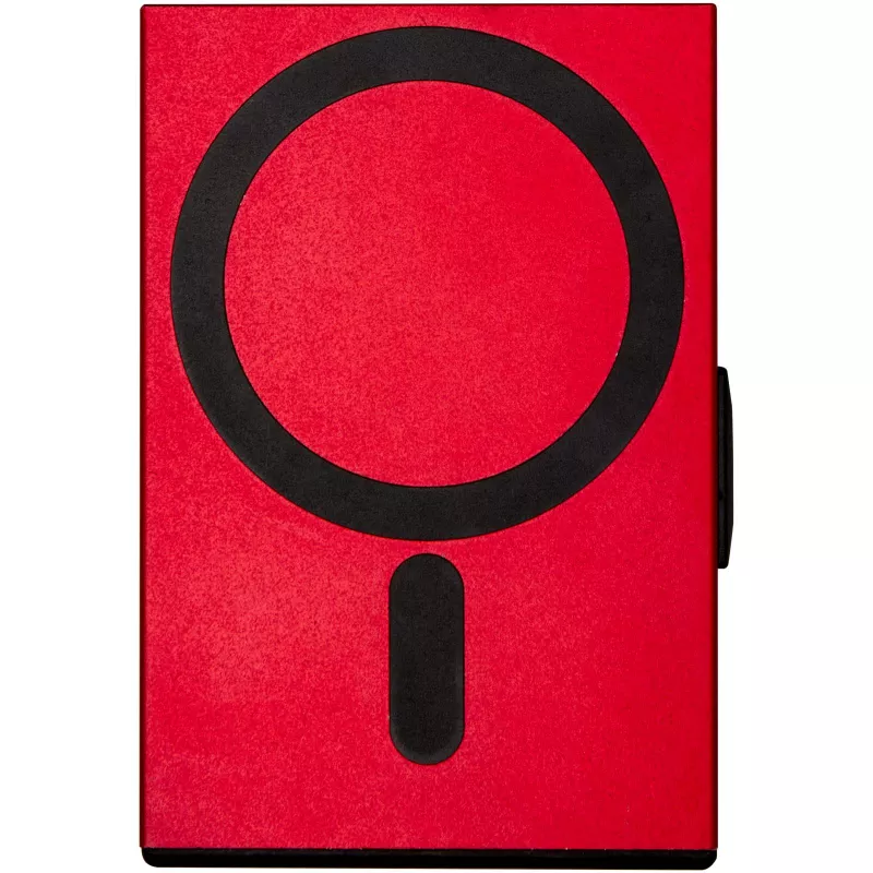Magnetyczne etui na karty z ochroną RFID, wykonane z materiałów z certyfikatem RCS - Czerwony (12452821)