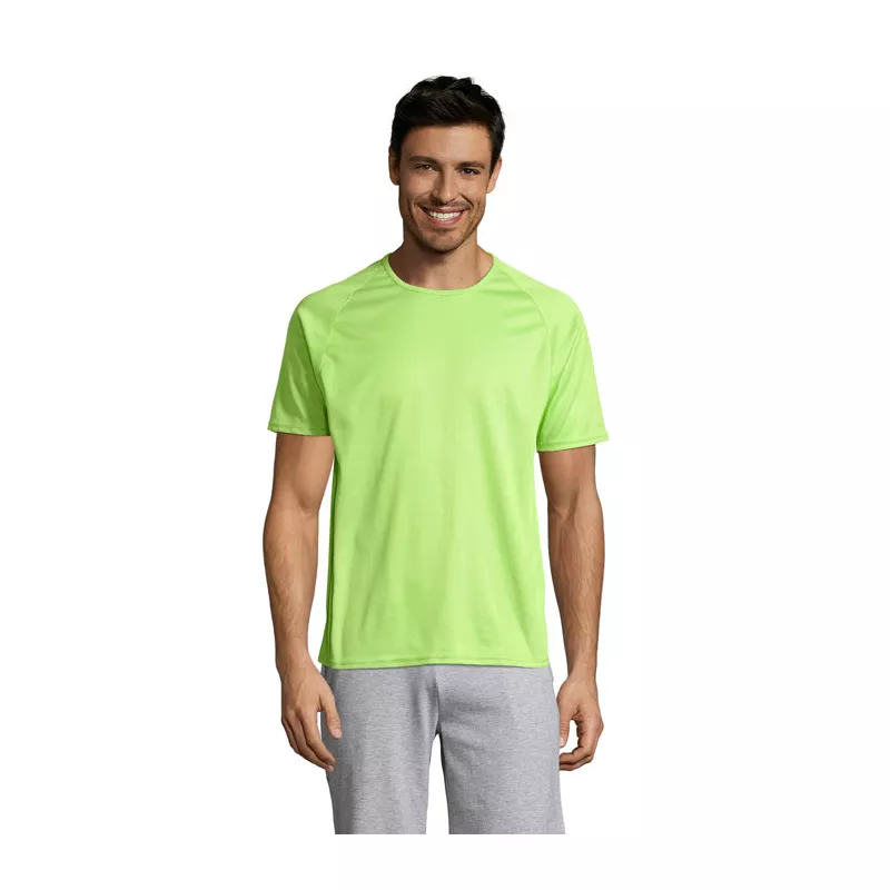 Koszulka sportowa męska raglan 140 g/m² Sol's SPORTY - Apple Green (S11939-AG)