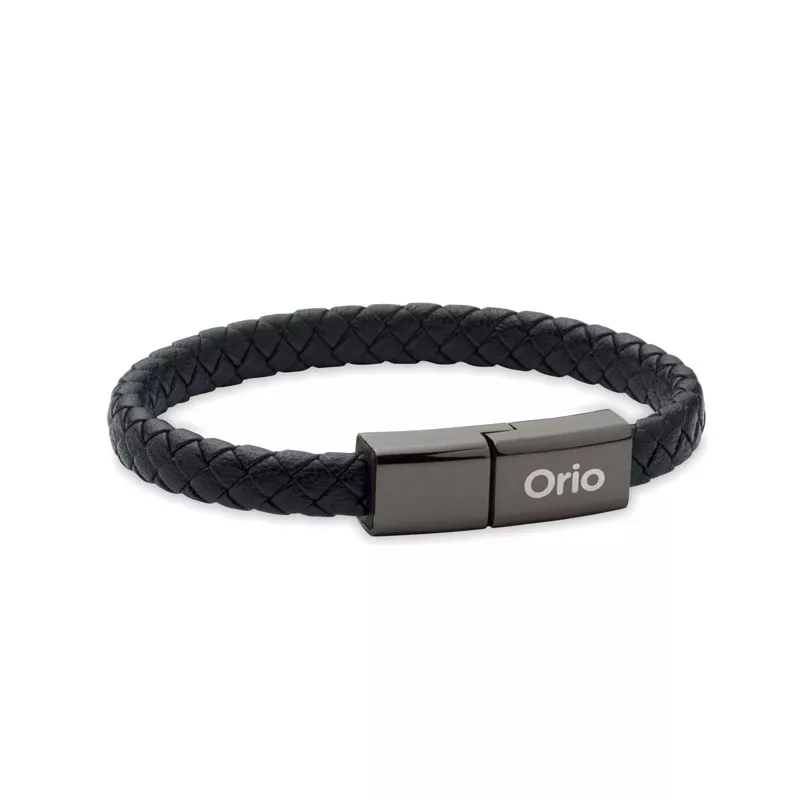 Bransoletka z kablem USB-C 60W FAULETI CHARGE - Czarny (MO2646-03)