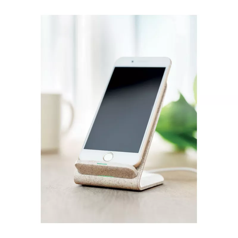 Ładowarka bezprzewodowa ze stojakiem 10W LAYABACK - Bezowy (MO9891-13)