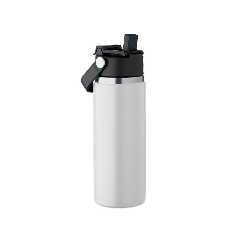 Butelka termiczna ze słomką 500 ml SUMA GRIP - Bialy (MO2775-06)