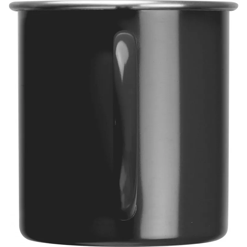 Kubek stalowy TREZZO 350 ml - czarny (438003)