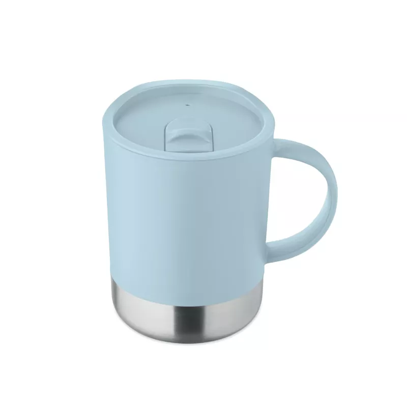 Kubek z PP z przesuwaną pokrywką 300 ml BEAKER - Baby Blue (MO2772-66)