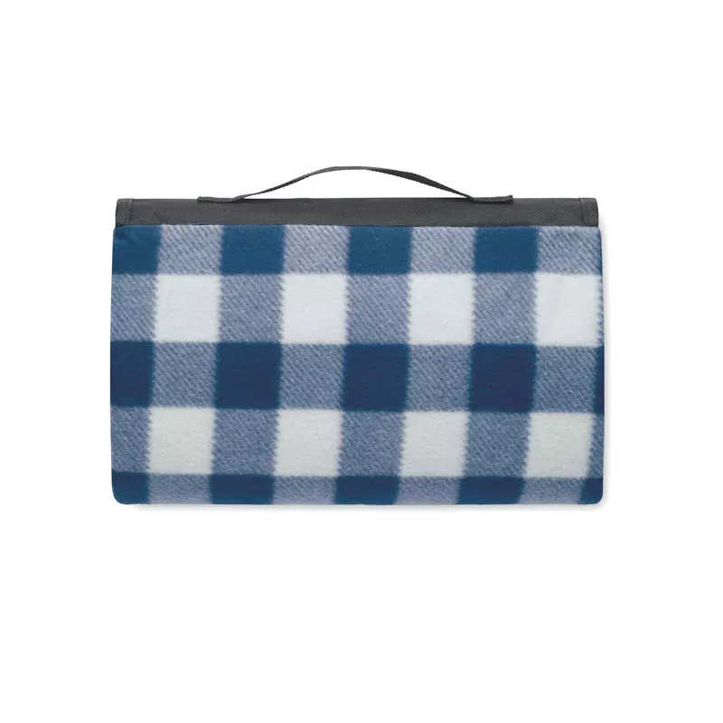 Koc piknikowy z polaru RPET 120x150 cm 150 g/m² CALY - Niebieski (MO6891-04)