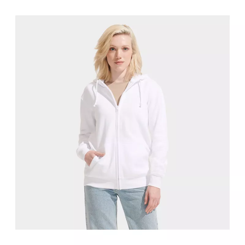 Bluza rozpinana z kapturem Sol's CARTER - Bialy (S03812-WH)