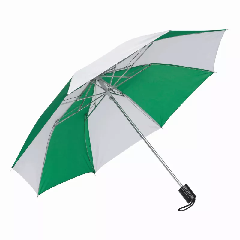 Parasol składany bez automatu REGULAR - biały, zielony (56-0101113)