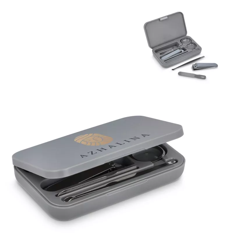 5-częściowy zestaw do manicure Kira - szary (LT92738-N0061)