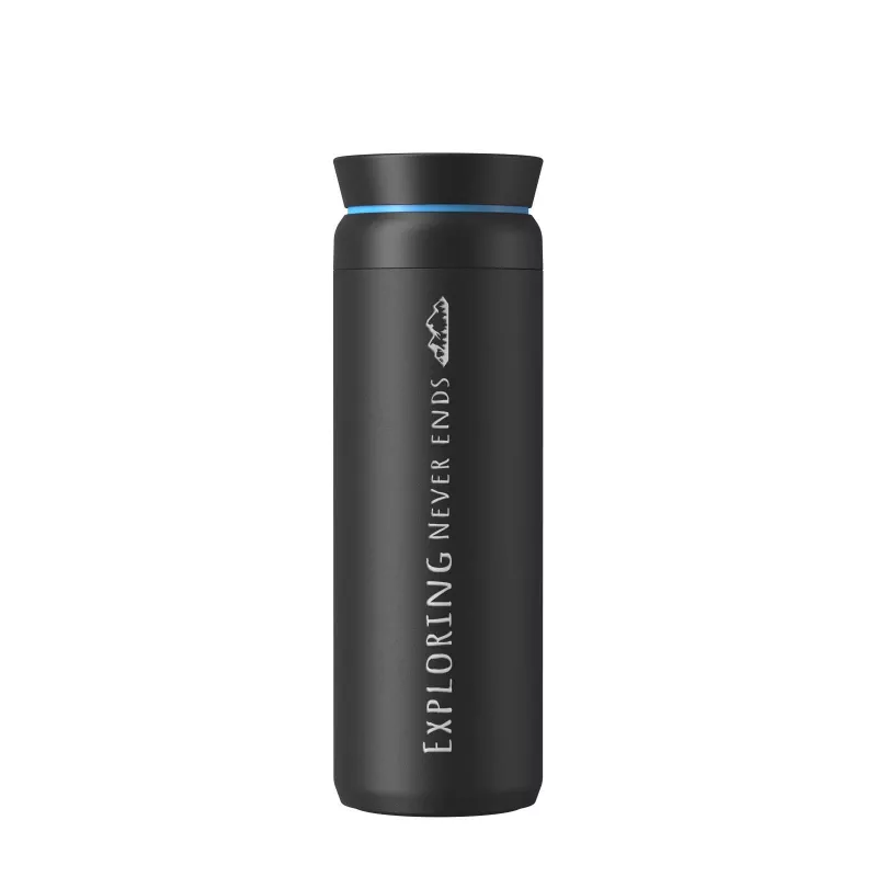 Ocean Bottle Peak Brew 590 ml kubek z recyklingowanej stali nierdzewnej - Obsidian Black (10094190)