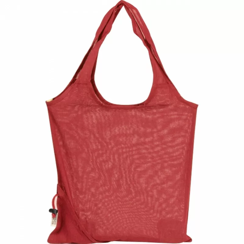 Składana torba z bawełny i poliestru z recyklingu 118 g/m² ANJA - czerwony (6526205)
