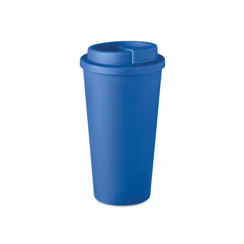 Kubek dwuścienny z PP 450 ml TUESDAY - Niebieski (MO6244-04)