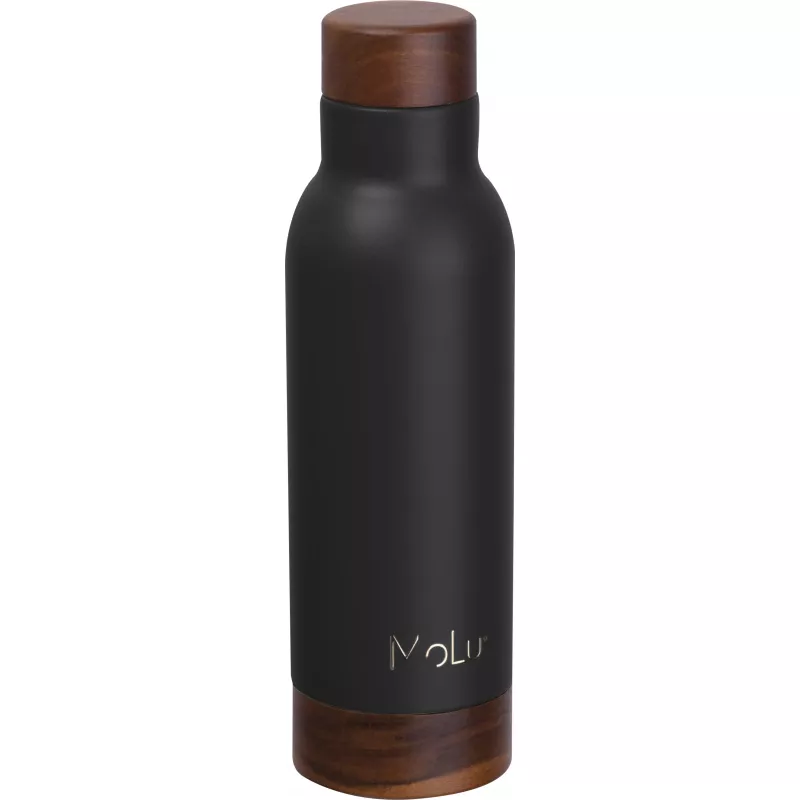 Butelka termiczna ze stalowa z recyklingu COTE D'AZUR MoLu 630 ml - czarny (397803)
