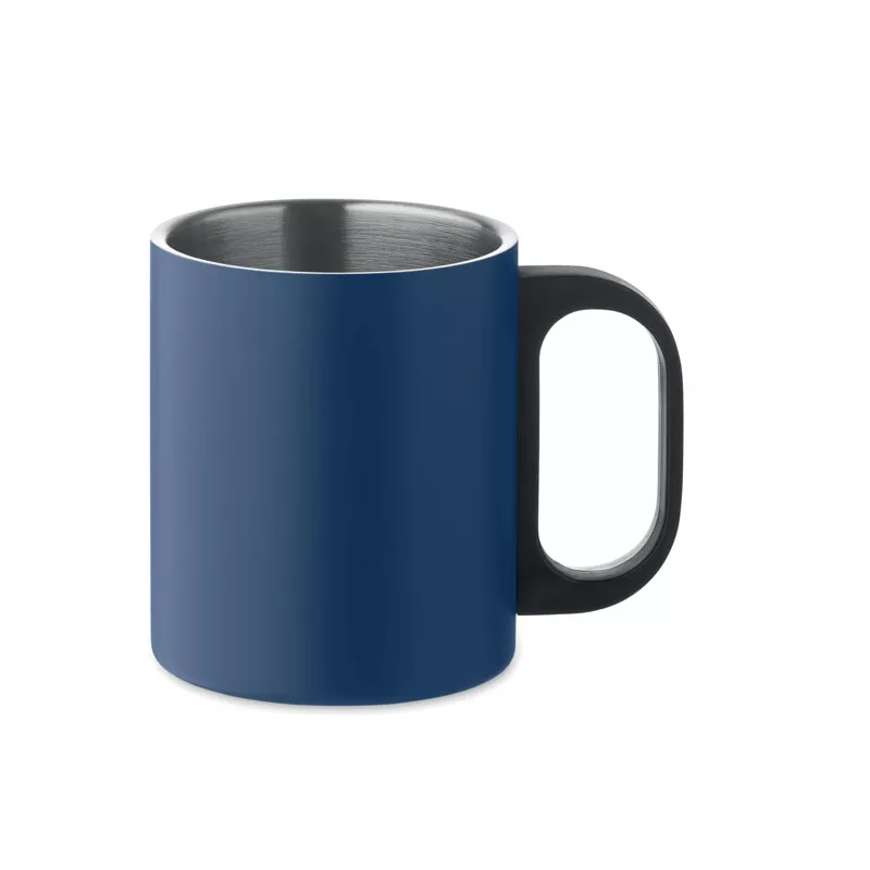 Kubek dwuścienny stalowy z uchwytem 300 ml TANISS - Francuski Granat (MO6600-85)