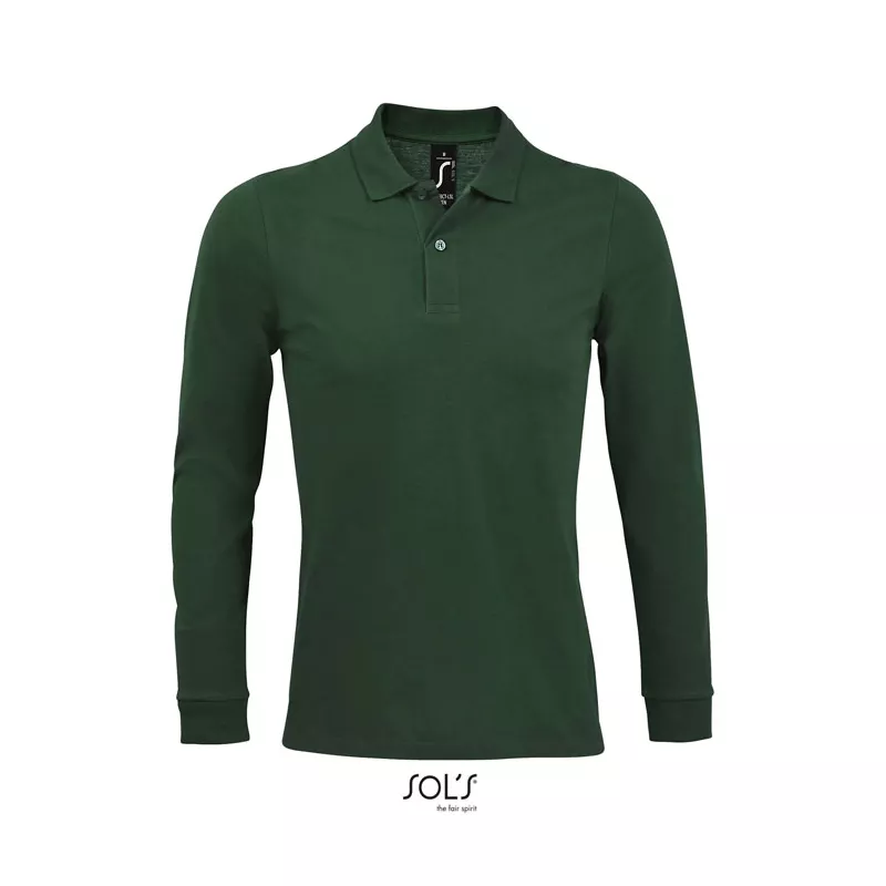 Polo męskie 180 g/m² Sol's PERFECT LSL MEN - Ciemno-Zielony (S02087-BO)