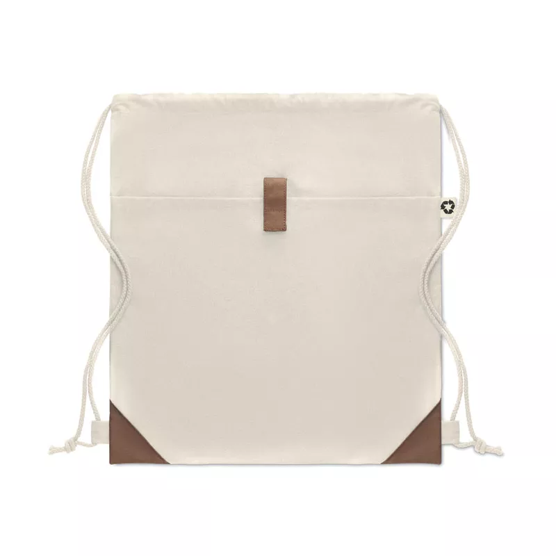 Worek z bawełny z recyklingu 220 g/m² PANDA BAG - Bezowy (MO6550-13)