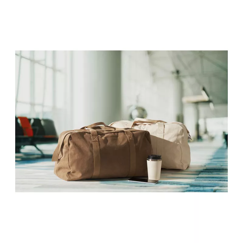 Torba podróżna z recyklingu 450 g/m² DUFFAS COLOUR - Khaki (MO2508-39)