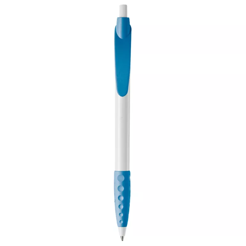 Długopis plastikowy (ABS) Cosmo - biało / jasnoniebieski (LT87622-N0112)
