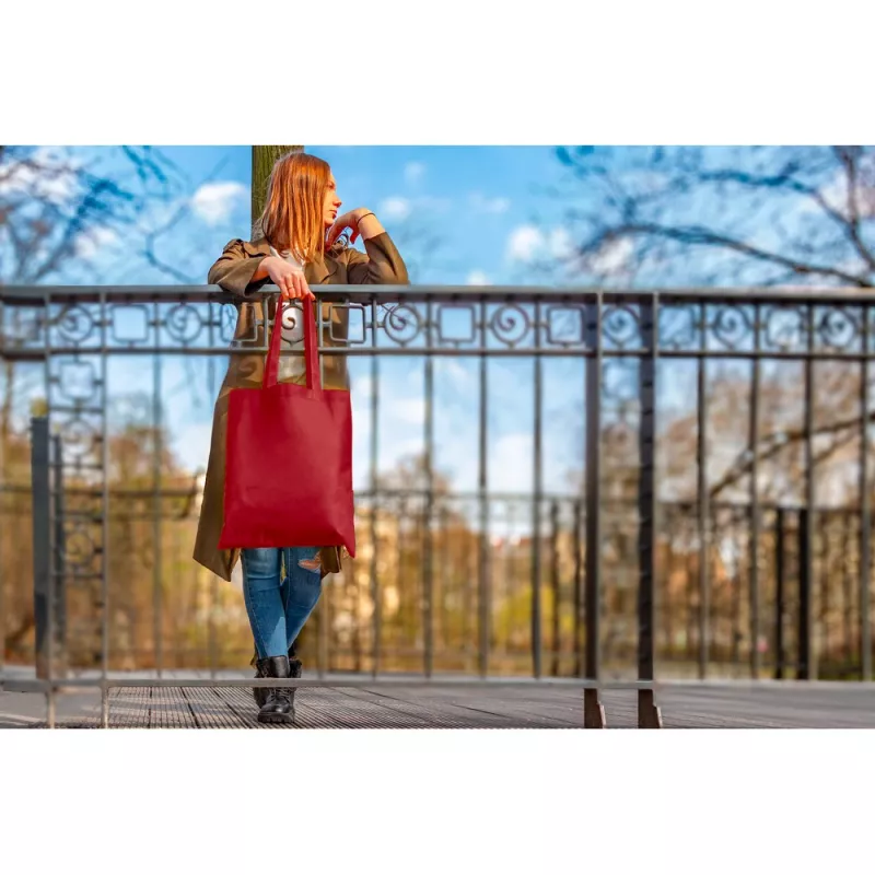 Torba RPET na zakupy Rokia 75 g/m² 38x42cm - czerwony (VA128-05)