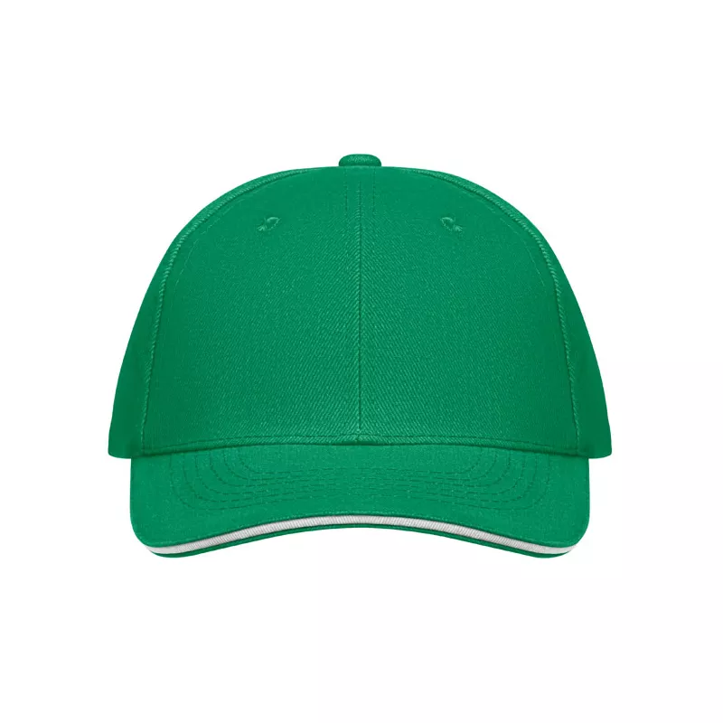 Czapka z daszkiem 6-panelowa 260 g/m² BUFFALO - Zielony Preriowy/Biały (MO1464-47)