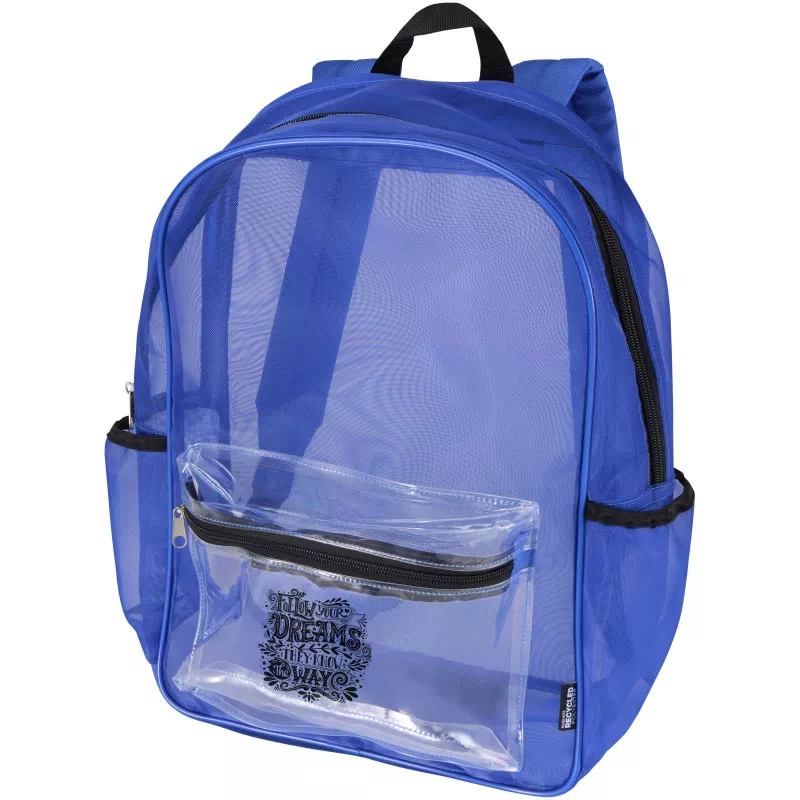 Mesh plecak z recyklingu z certyfikatem GRS o pojemności 18 l - Błękit królewski (13013753)