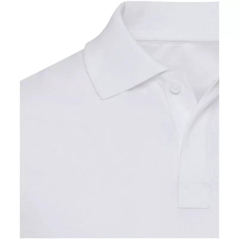 Graphite organiczna koszulka polo unisex o gramaturze 180 g/m², z krótkim rękawem i certyfikatem OCS - Biały (39559-WHITE)