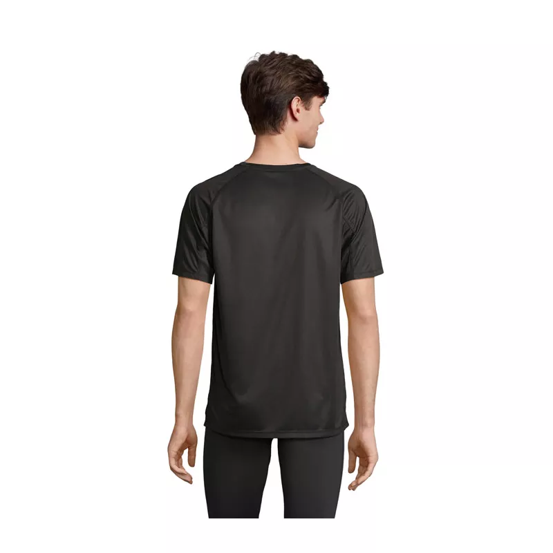 Koszulka sportowa unisex z recyklingu Sol's VORTEX - Czarny (S04787-BK)