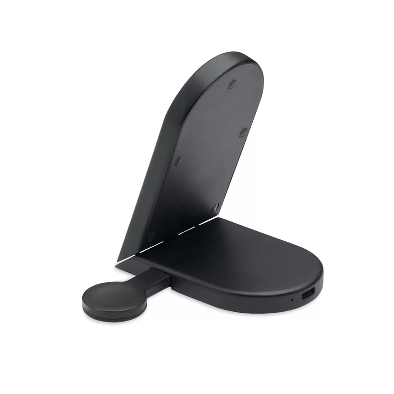 Ładowarka magnetyczna 3 w 1 składana 15W ELASTI - Czarny (MO3206-03)