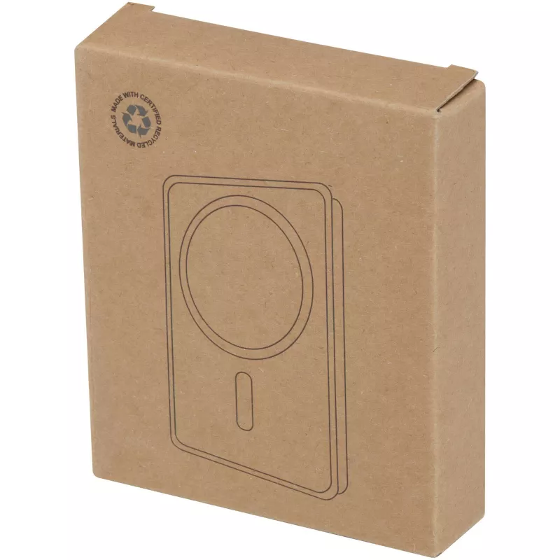 Acrab magnetyczny bezprzewodowy powerbank o pojemności 10 000 mAh i mocy 15 W z technologią 20 W PD — wykonany z tworzyw sztucznych pochodzących z recyklingu - Biały (12444201)