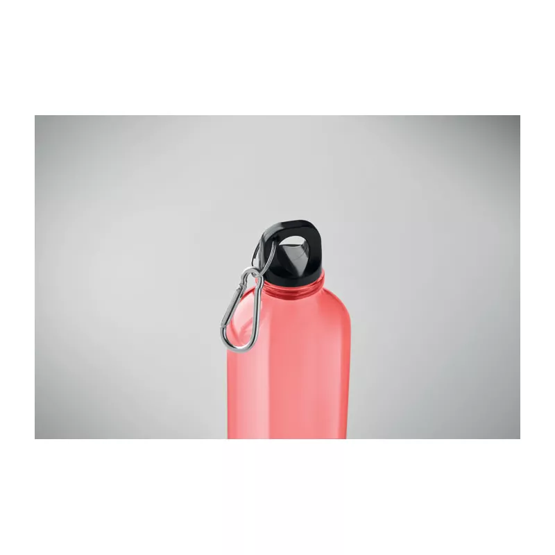 Butelka z RPET z karabińczykiem 500 ml MOSS RE500 - Przezroczysty Czerwony (MO2803-25)