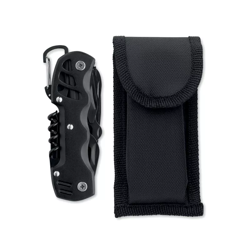 Scyzoryk 13 w 1 ze stali z etui MYTOOL - Czarny (MO3130-03)