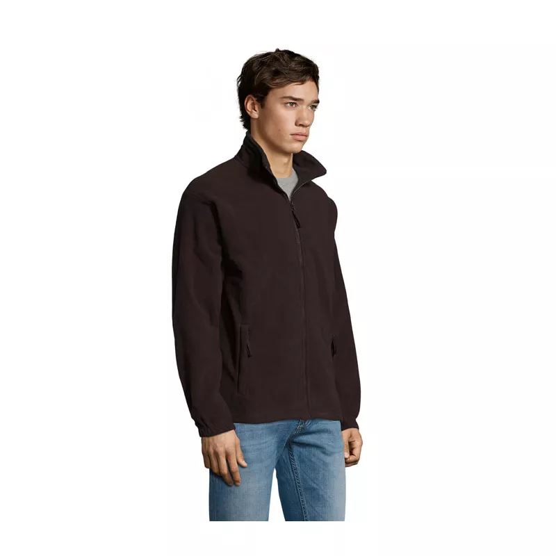 Bluza polarowa męska rozpinana 300 g/m² Sol's NORTH - Dark Chocolate (S55000-DC)