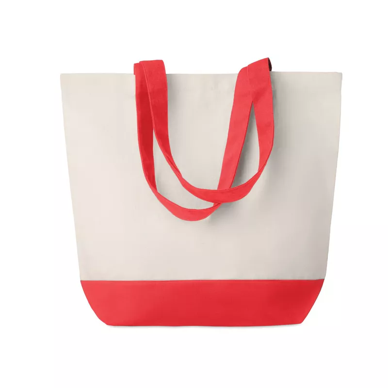 Torba płócienna z kieszenią 280 g/m² KLEUREN BAG - Czerwony (MO9816-05)